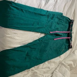 Vera Bradley seagreen scrub pants